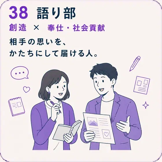 語り部 創造 × 奉仕・社会貢献